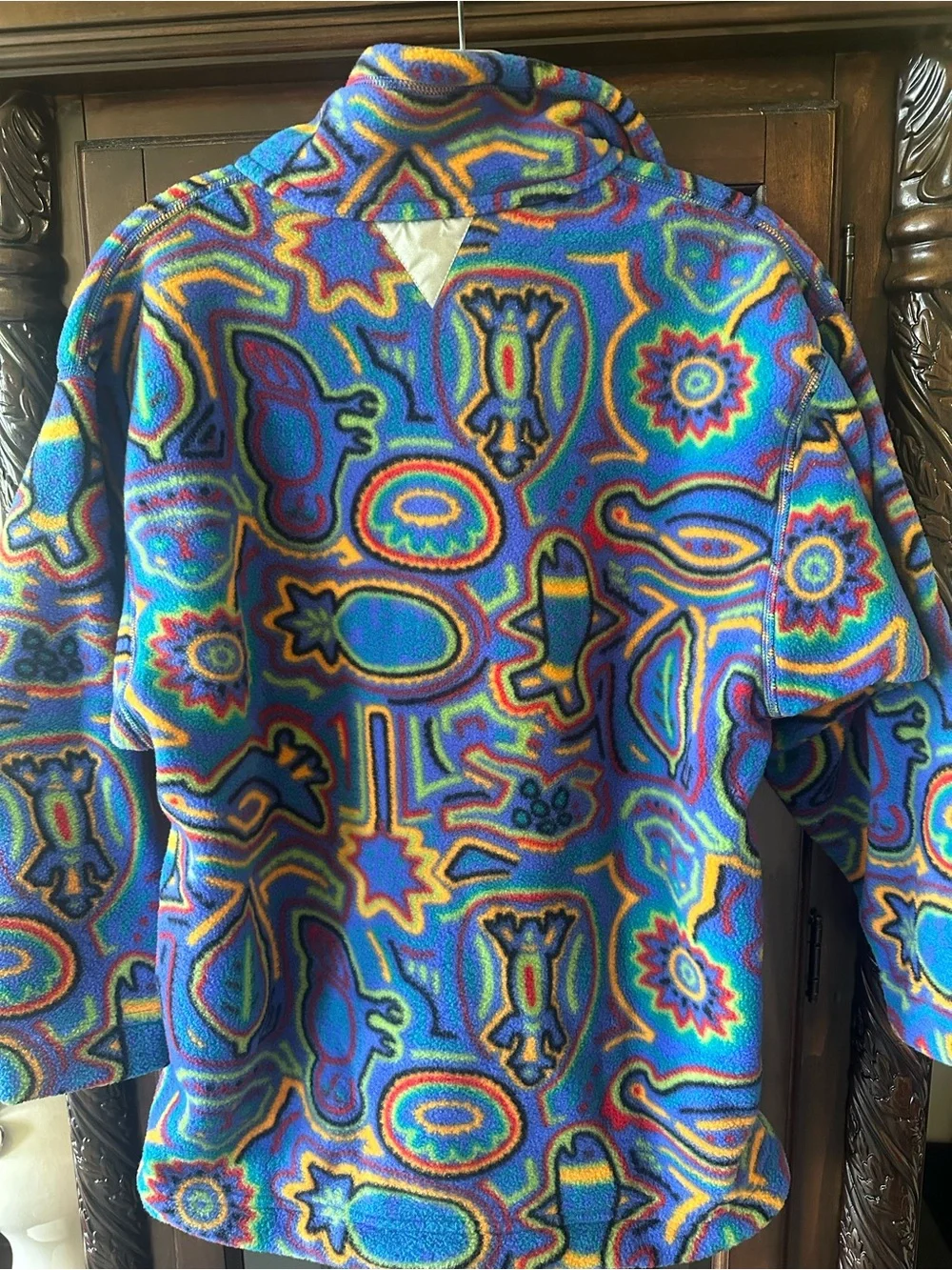 Vintage Patagonia Made in USA Kids 10 Abstract Print Snap Fleece Pullover
